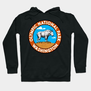 Olympic National Park Washington Vintage Mountain Goat Laptop Hoodie